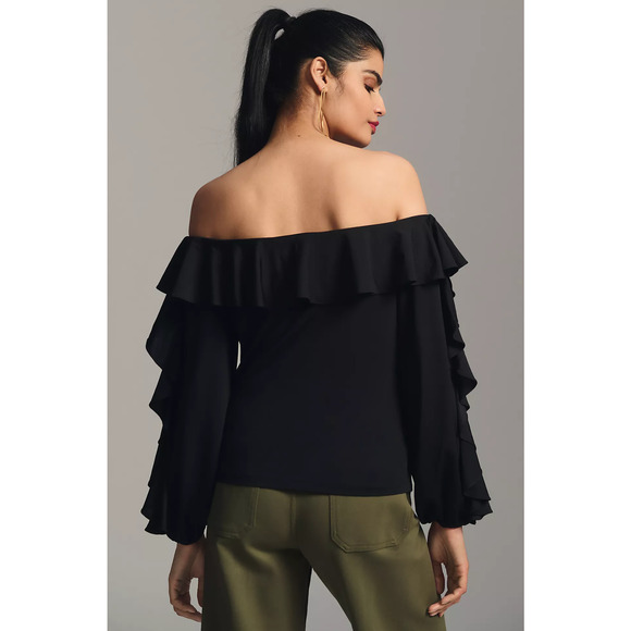 Anthropologie Off-The-Shoulder Ruffle Top - New XL - Picture 4 of 5